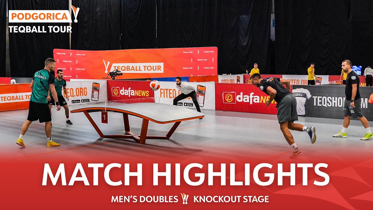 Teqball Tour - Podgorica | Men's Doubles, KO Stage Highlights | Mitro, Marojevic vs Blázsovics, Bakó