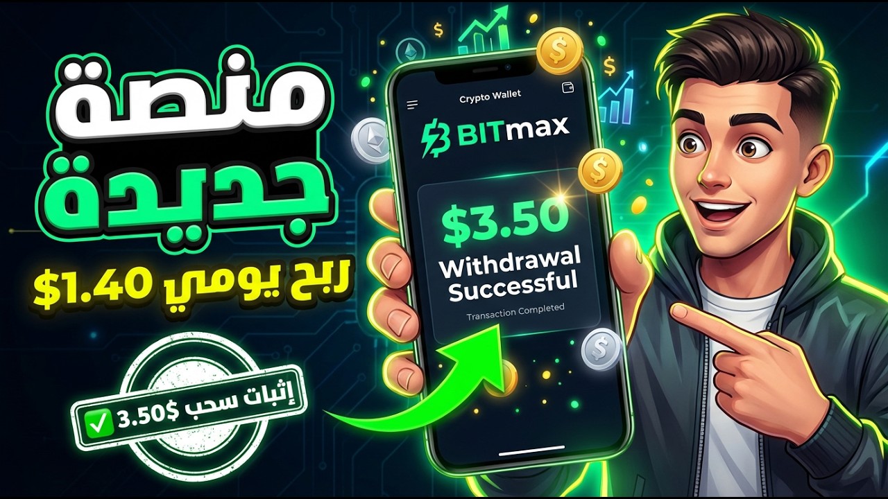 شرح ومراجعة لمنصة ربح جديدة لربح 1.40$ يوميا من خلال موقع BITmax | اثبات سحب #الربح_من_الانترنت