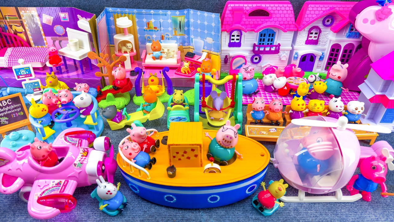 22 Minutes Satisfying Unboxing PEPPA PIG Family Playground, Peppa Toys World Play Set Review Toys