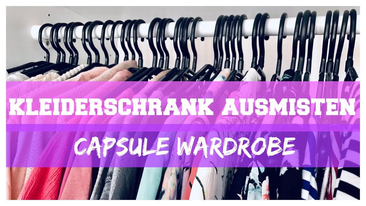 Kleiderschrank Tour + Ausmisten 🤍 Capsule Wardrobe + Minimalismus im Kleiderschrank