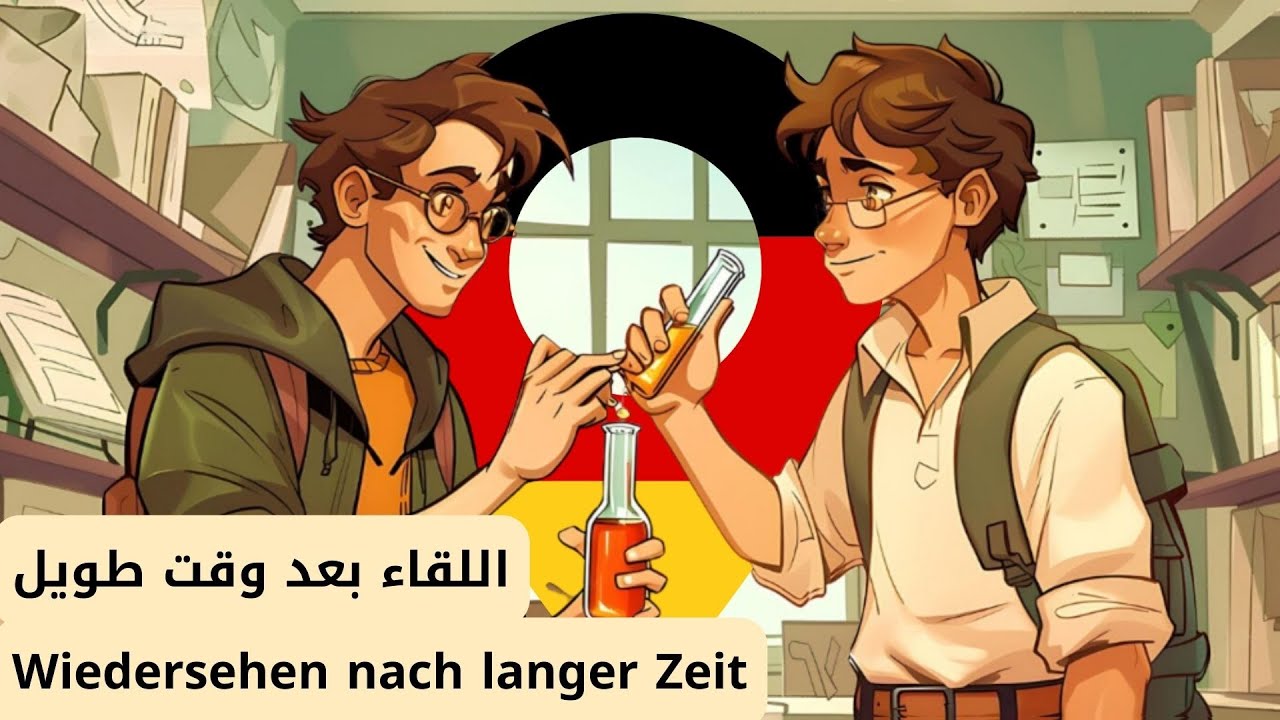 قصة ألمانية A2 | لقاء صديق قديم 👥 | تعلم المحادثات الألمانية اليومية مع الترجمة العربية