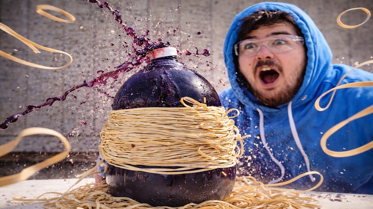 Rubber bands vs grape juice ￼