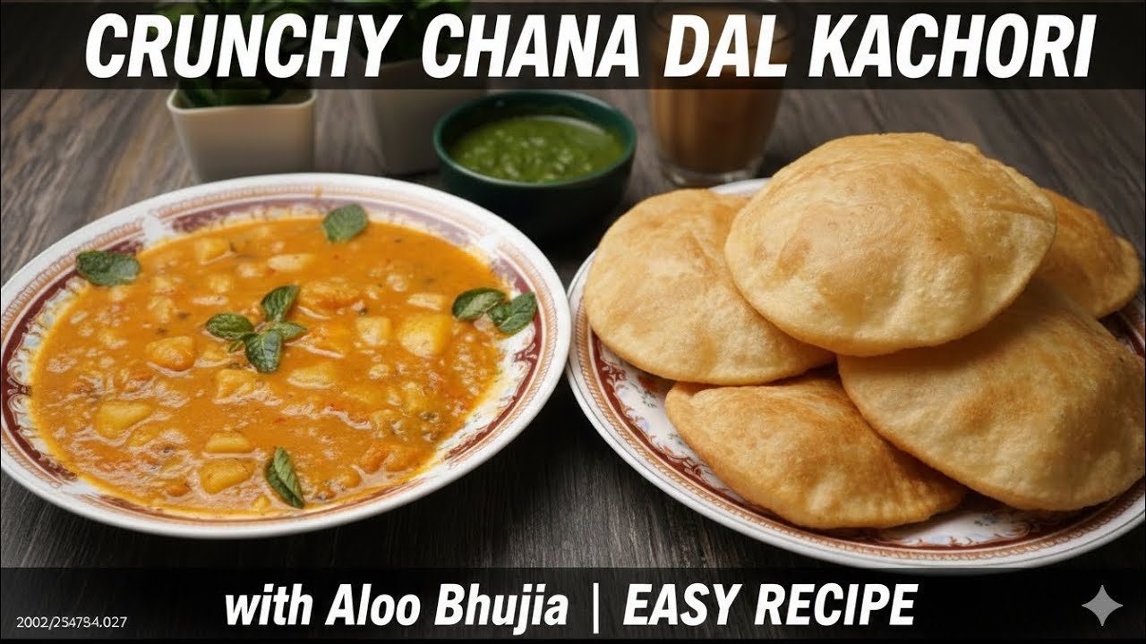Channa Dal Kachori with Aloo Bhujia | Crispy Homemade Recipe