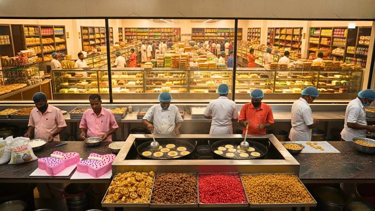 Giant Bakery Factory in India | Sweets, Savories, Cakes Making in Bulk