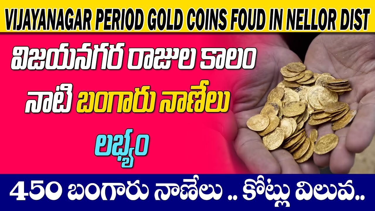 Gold coins of Vijayanagar period were found in Nellore district  విజయనగర నాటి బంగారునాణేలు దొరికాయి