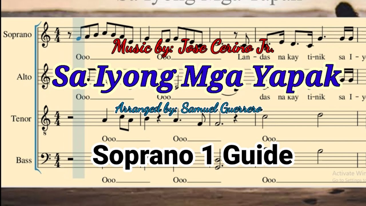 SA IYONG MGA YAPAK_Soprano 1 Guide