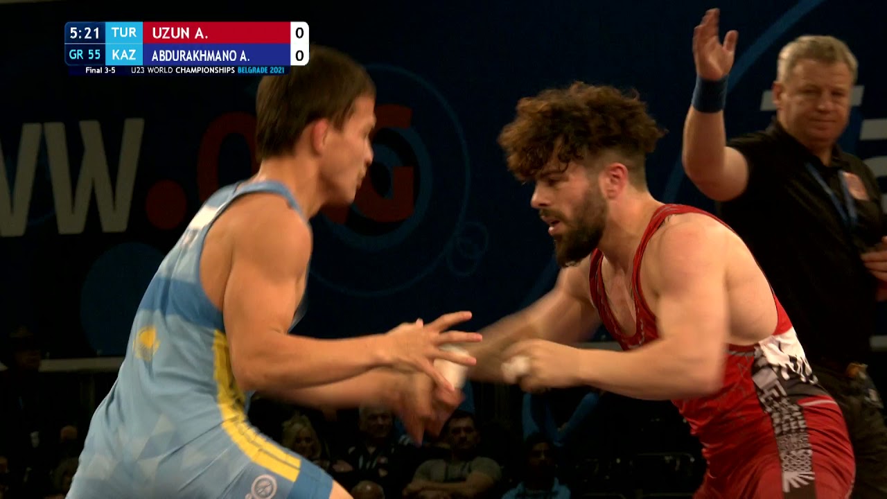 BRONZE GR - 55 kg: A. UZUN (TUR) v. A. ABDURAKHMANO (KAZ)