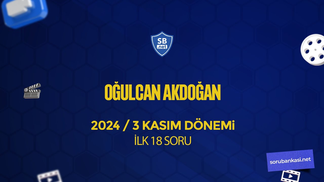 ALES Matematik İlk 18 Soru - Oğulcan Akdoğan
