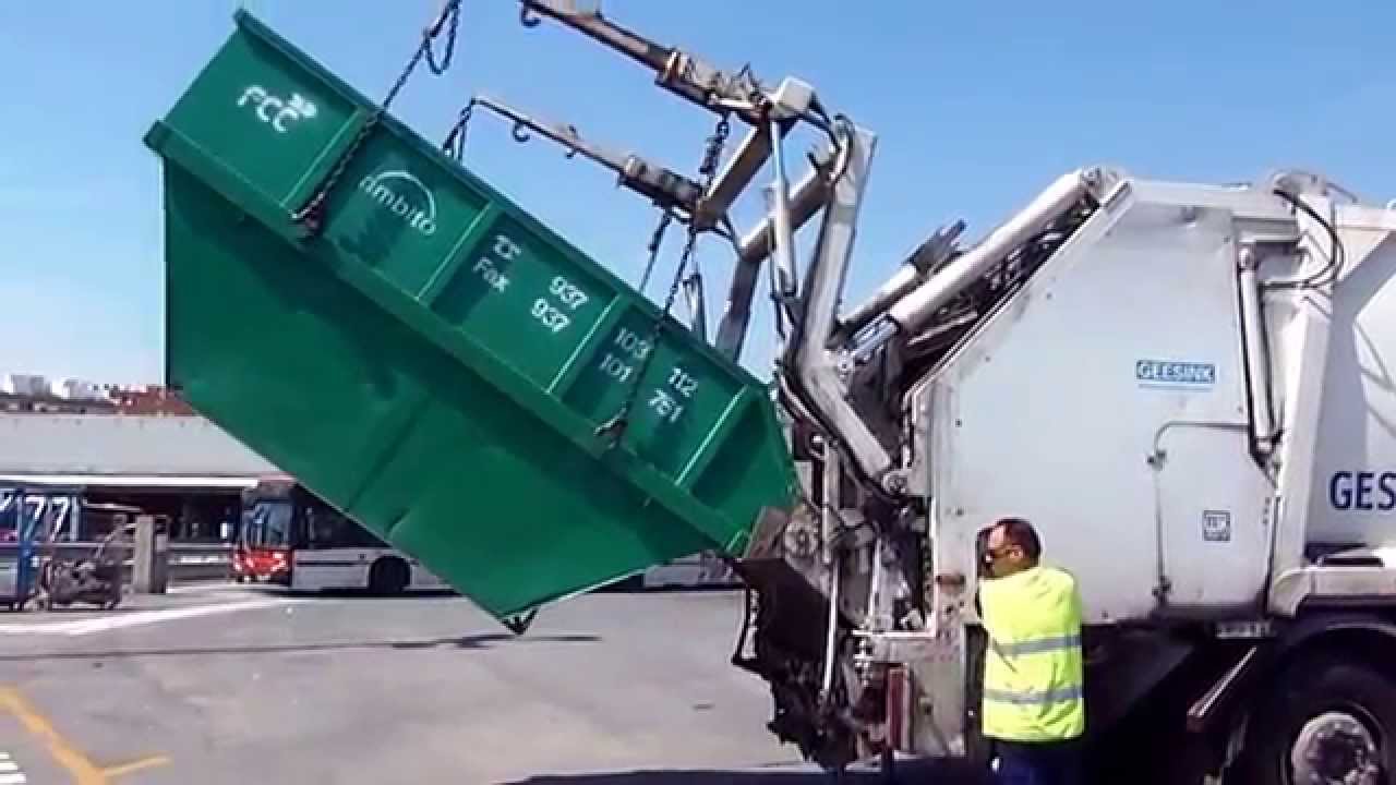 Мусоровоз GeesinkNorba портальный подъемник
