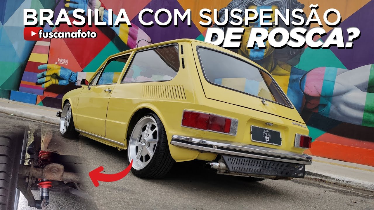 VW BRASILIA COM SUSPENSÃO DE ROSCA EXEMPLAR 1976 RECUPERADA DAS CINZAS -  Fusca na Foto