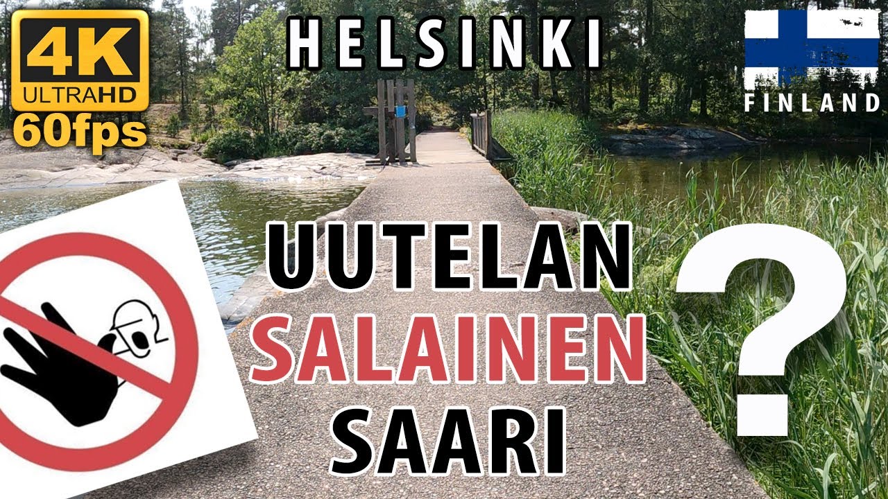 🇫🇮 SALAINEN NUOTTASAARI - UUTELA VUOSAARI HELSINKI - Katso ulkoilu 4K video - Saari meri luontopolku