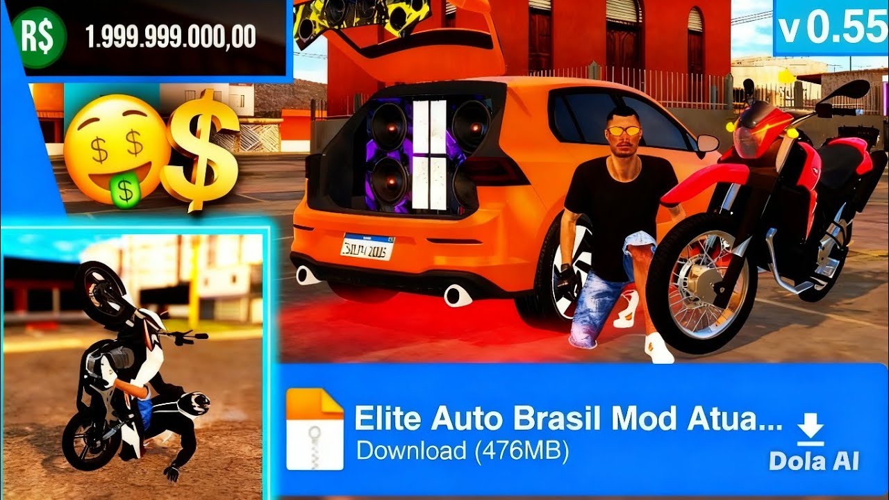 ELITE AUTO BRASIL Apk Mod DINHEIRO INFINITO, TODAS MOTOS DESBLOQUEADAS v0.55 ATUALIZADO 2026