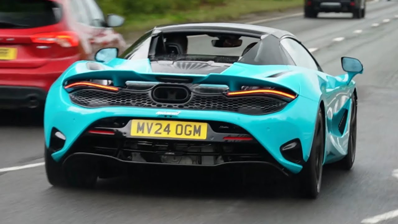 supercar spotting in Alderley edge (Mclaren 750s, ferrari 812, lamborghini aventador svj,nissan gtr)