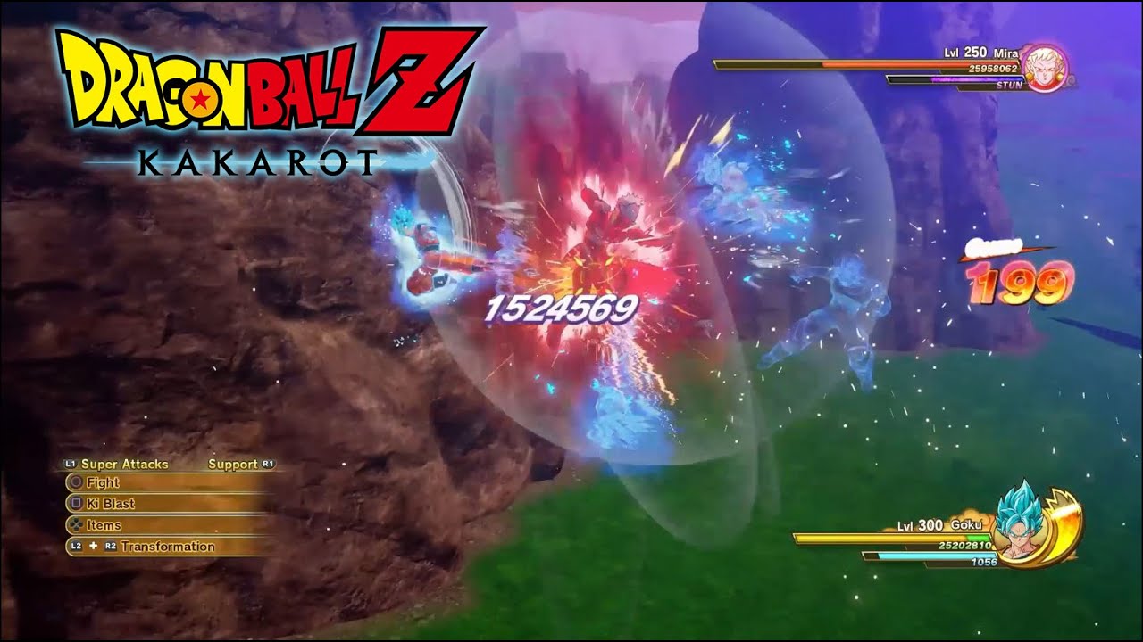 DBZ Kakarot DLC 2 Part 87 | Level 300 SSJ Blue Goku vs Level 250 Mira! Limit Break X Survivor