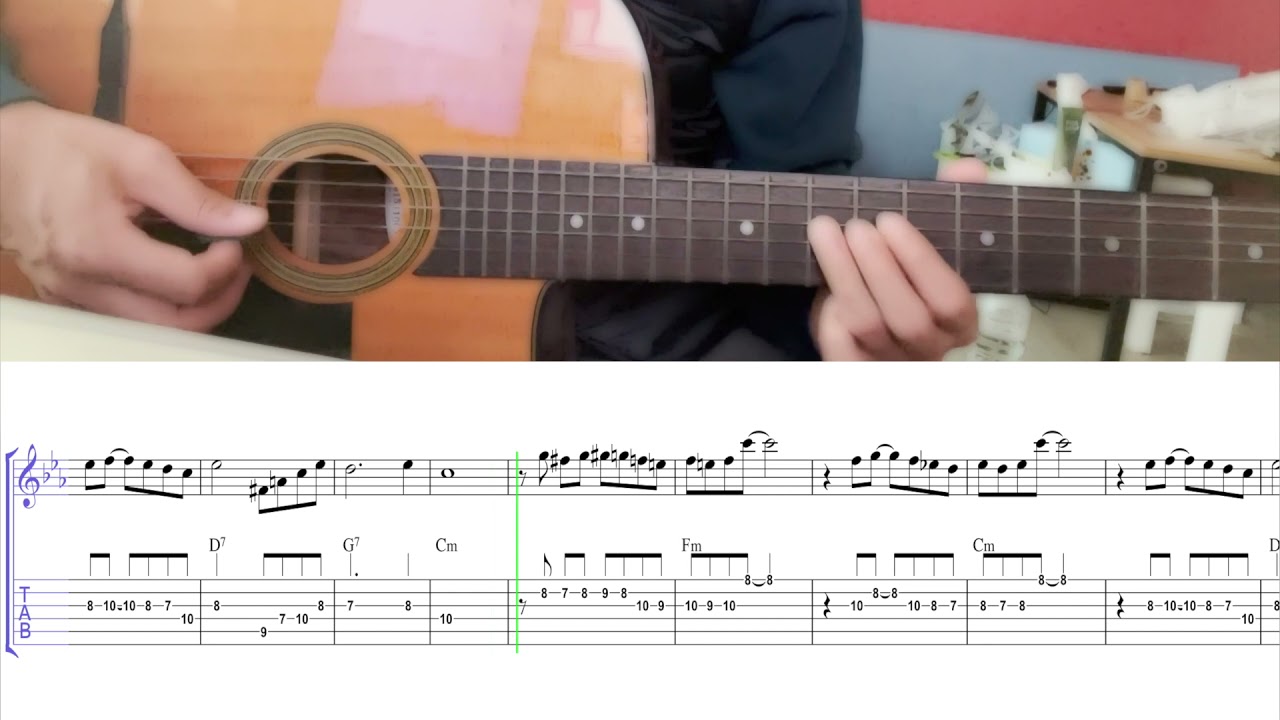 Songe D'automne Theme (C- key, 4/4) | Gypsy Jazz Guitar Tabs