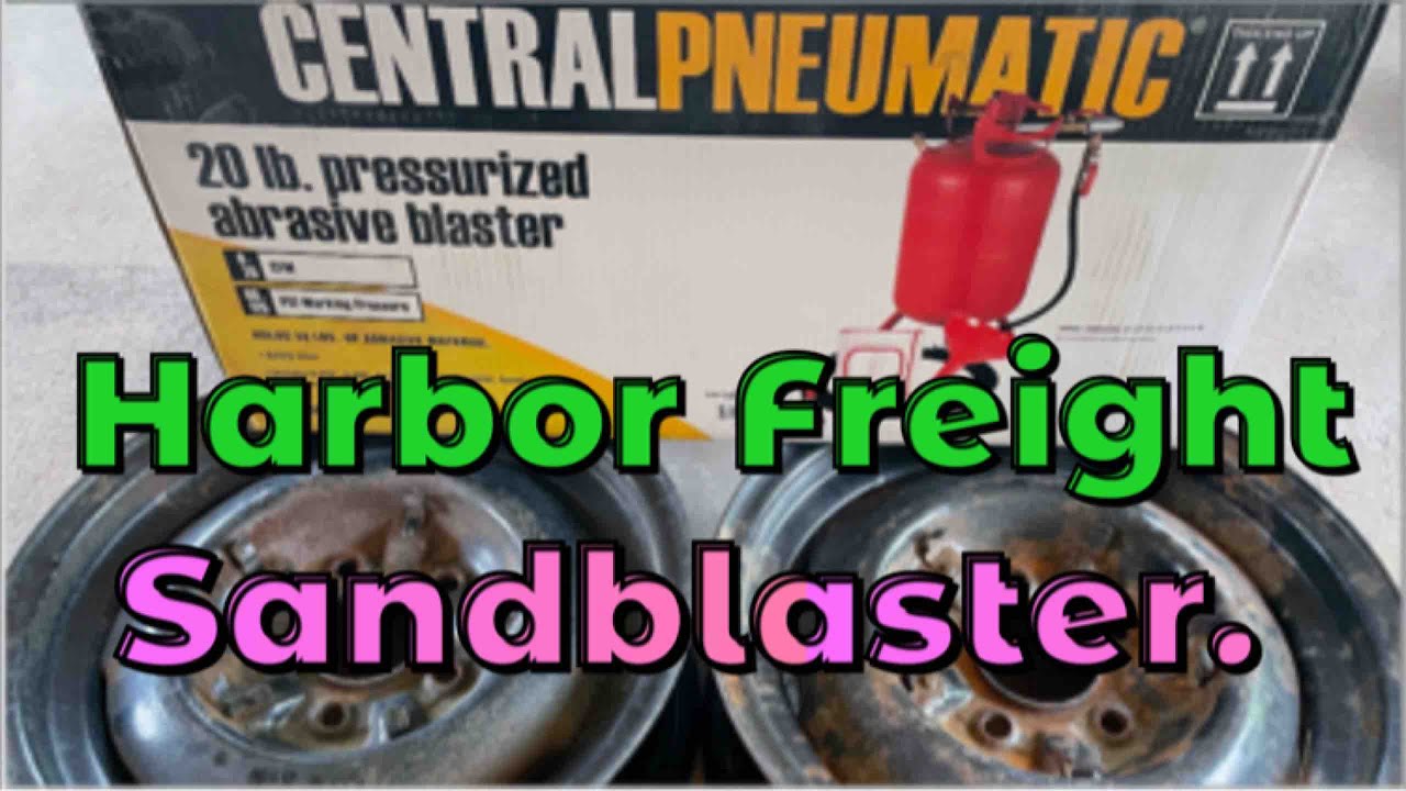 Пескоструйный аппарат Harbor Freight 20 фунтов. Центральная пневмосистема. Первый осмотр и пробны...