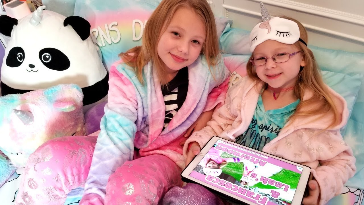 Francesca and Leah's NIGHT ROUTINE with RIVET!!!