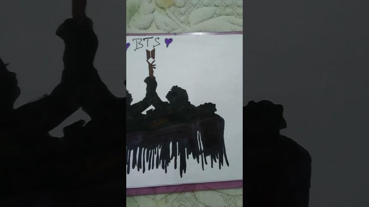 BTS💜Silhouette drawing