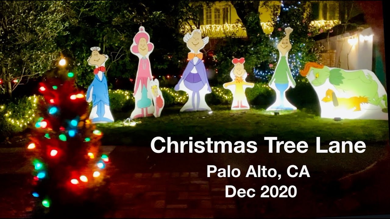 Christmas Tree Lane in Palo Alto - still ON for 2020 during Covid but no strolling!