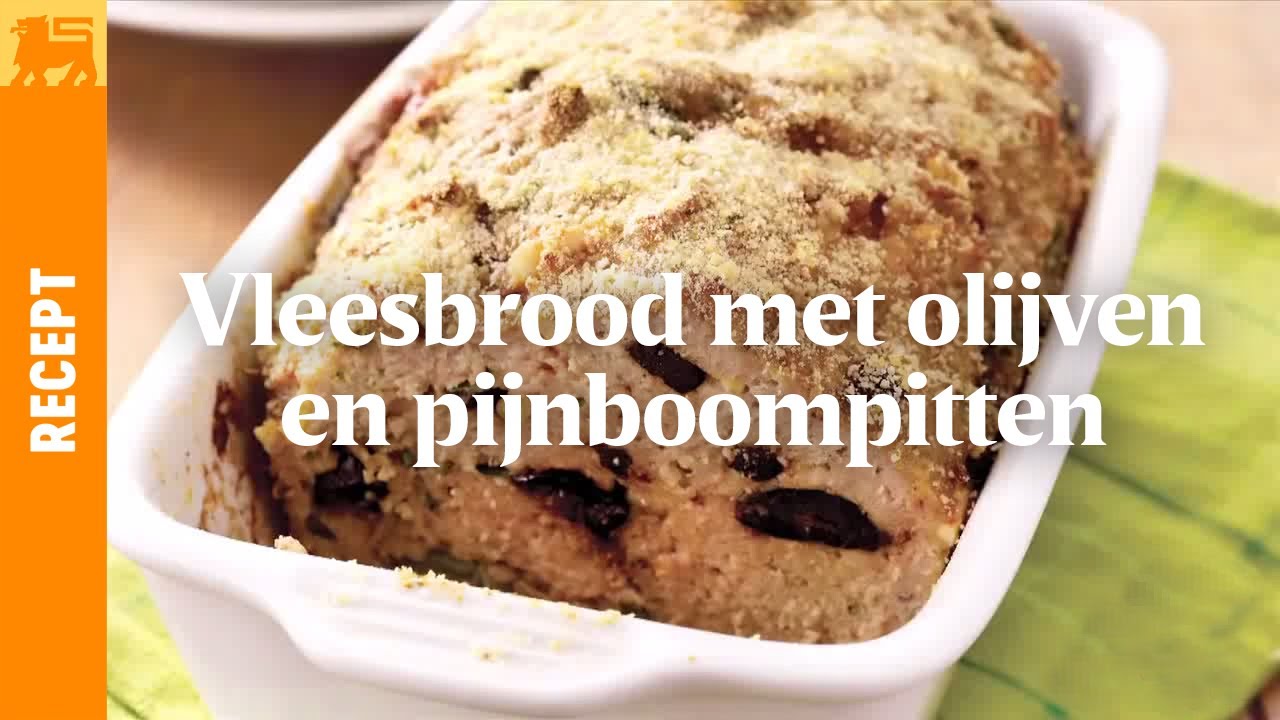 Vleesbrood met olijven en pijnboompitten