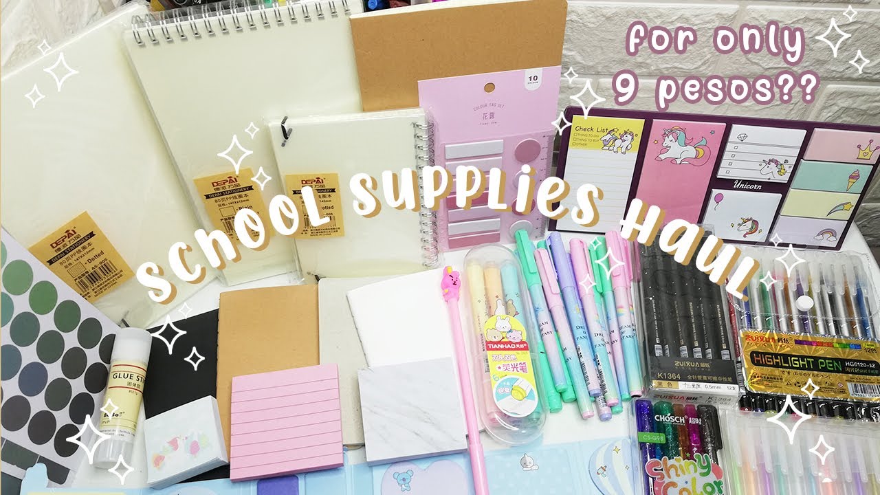SHOPEE BACK TO SCHOOL STATIONERY HAUL 2021 ( Shopee 9-peso deals Edition!!! )