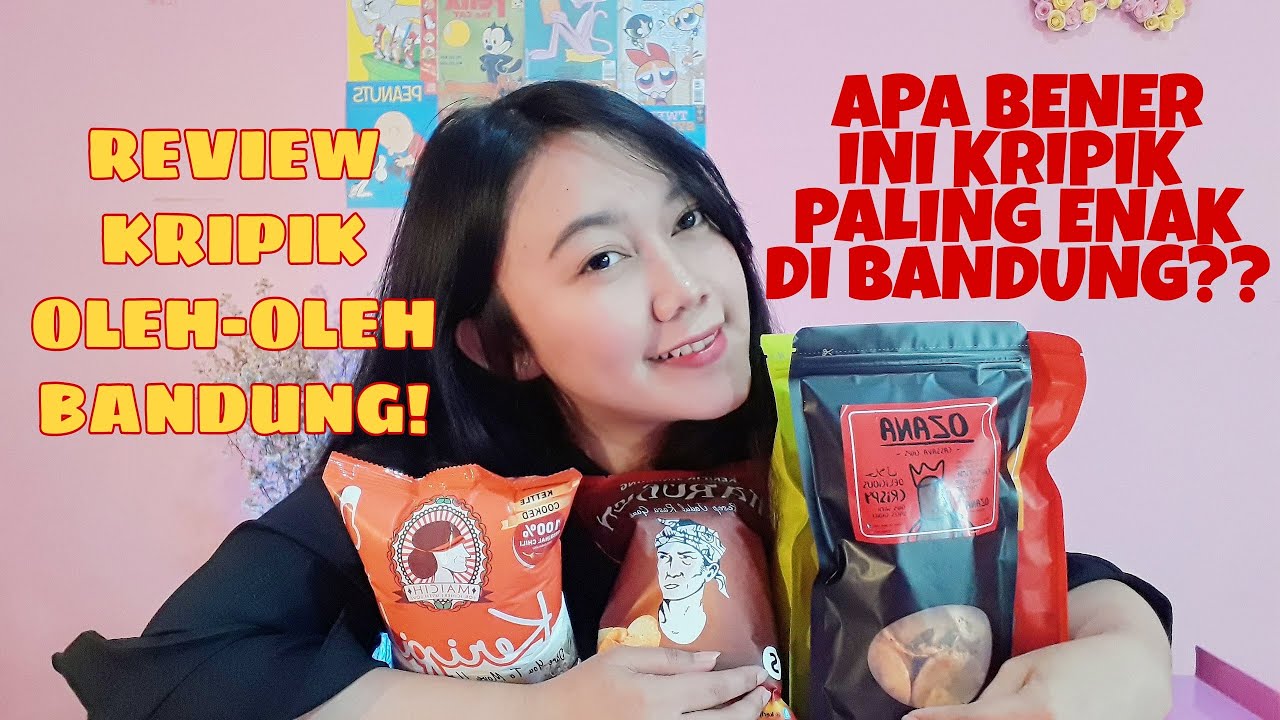 KRIPIK SINGKONG KEKINIAN || REVIEW KRIPIK OLEH - OLEH YANG ENAK DARI KOTA BANDUNG