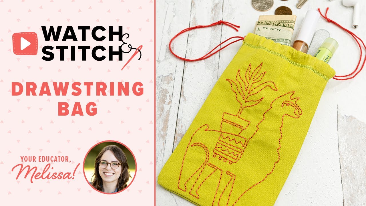 Watch & Stitch: Сумка на шнурке