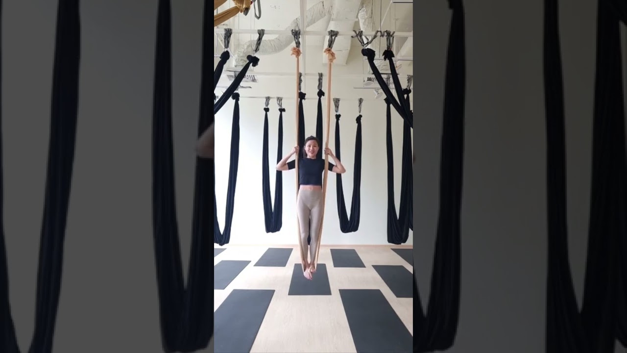 aerial yoga hammock flow candy cane