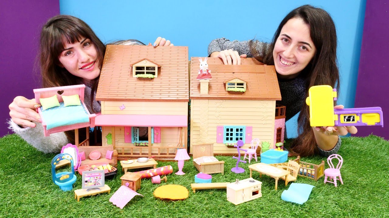 Bebek evi d&uuml;zenleme oyunu! Sevcan, &Uuml;mit ile ev dizayn ediyorlar! Kız oyunları!