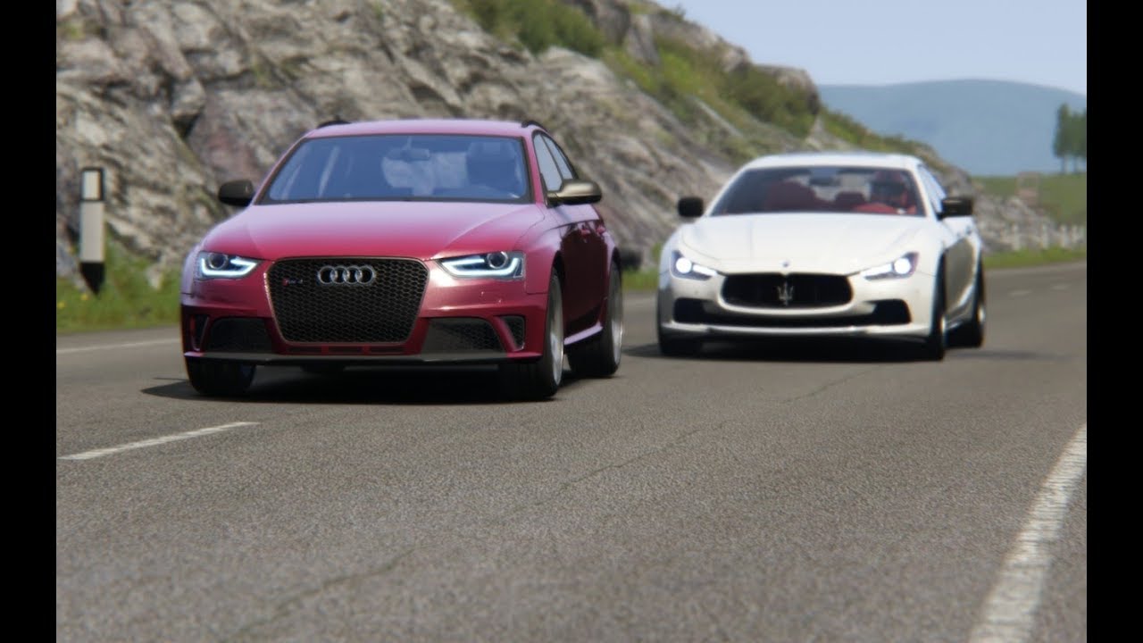 Maserati Ghibli S vs Audi RS 4 Avant at Highlands
