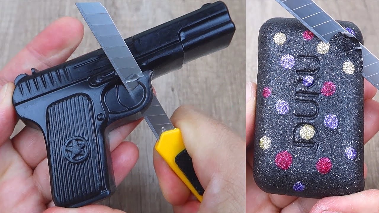 Relaxing Soap Cutting ASMR. Satisfying Soap and lipstick cutting. Corte de jabón - 1064