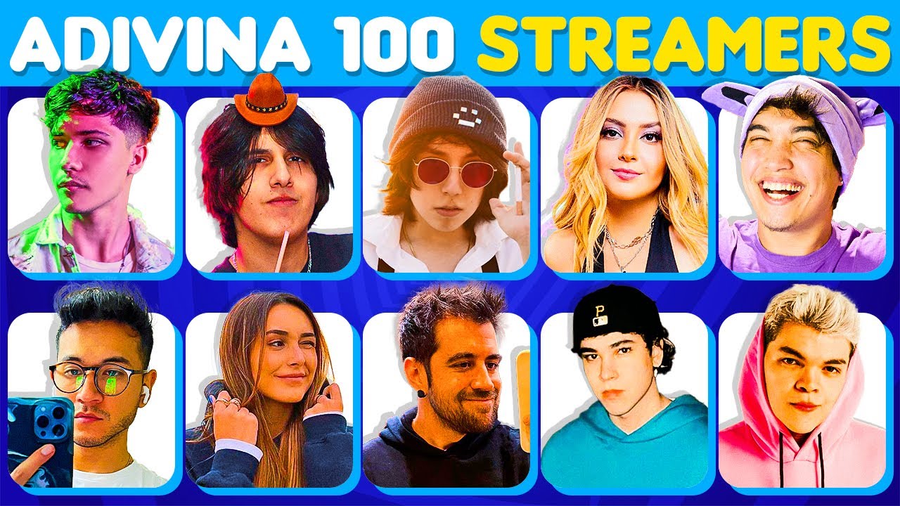 Adivina 100 Streamers en 3 Segundos 👾 ⏰🤔¿Sabes quién es el Streamer? | Quiz Tv