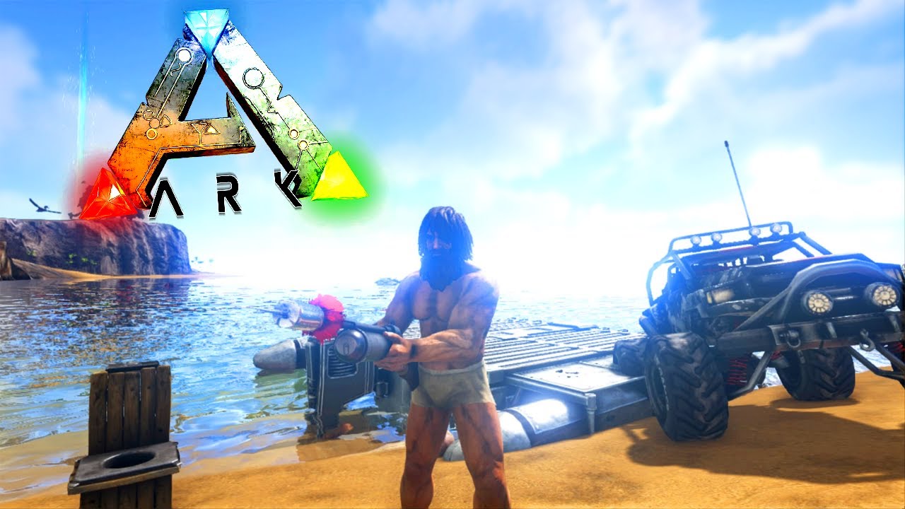 ARK COMANDOS SPAWNEAR LANCHA MOTORA, HARPOON, BUGGY Y INODORO | ARK SURVIVAL EVOLVED