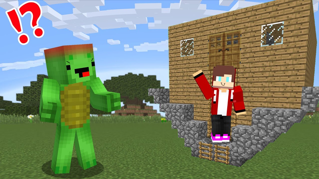 Mikey built UPSIDE-DOWN HOUSE!