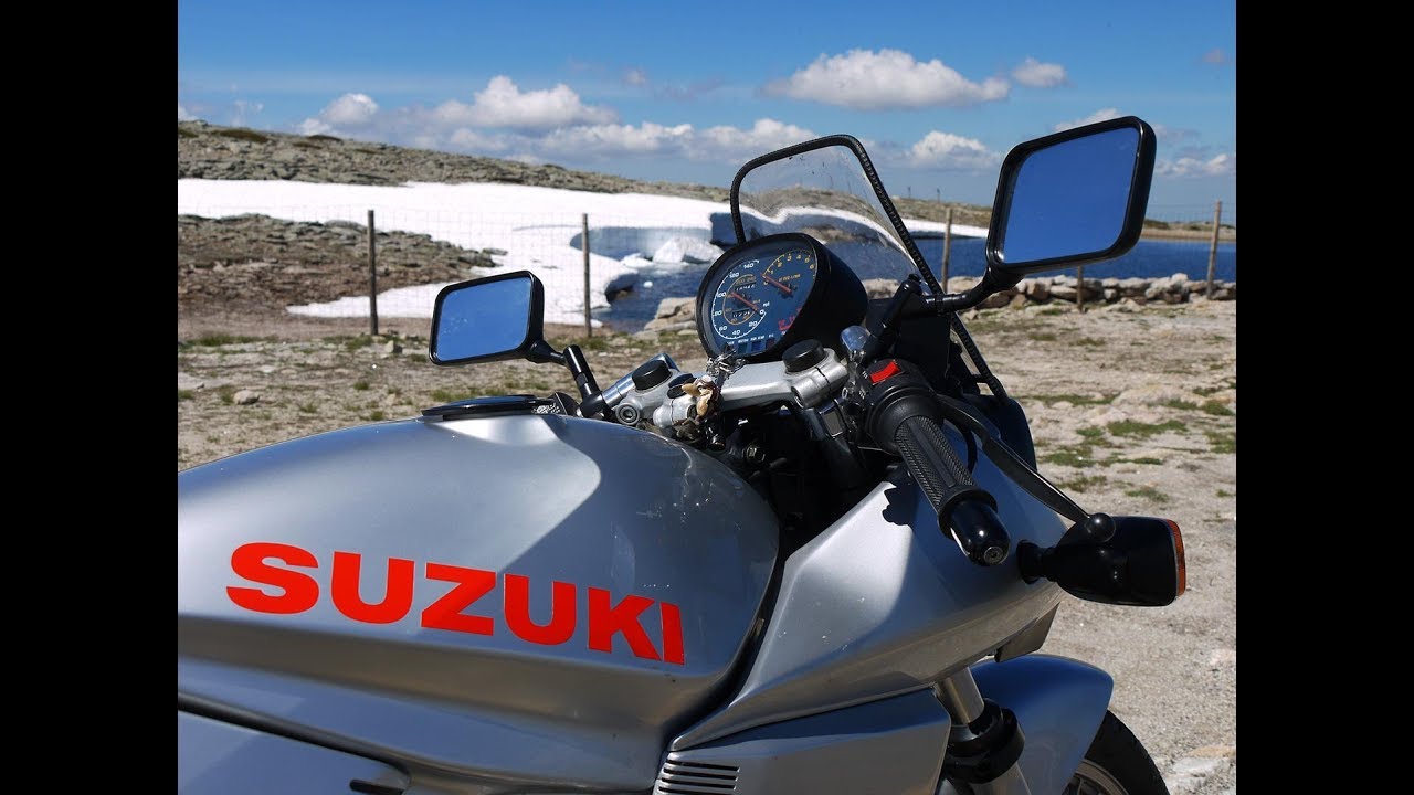 1982 Suzuki GSX 1100 S Katana Rider 2018, driving up the Estrela Mountain (Serra da Estrela)