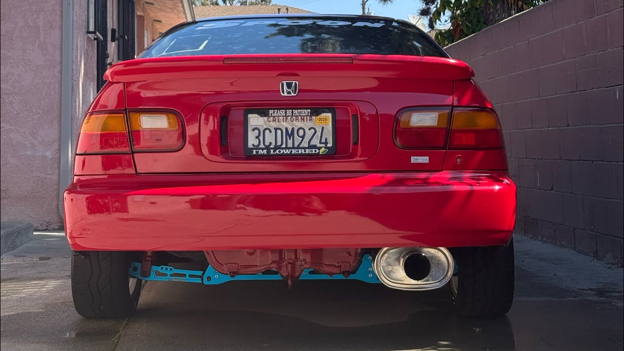 1993 honda civic coupe Ej1 update just installed hard race subframe and lower control arm