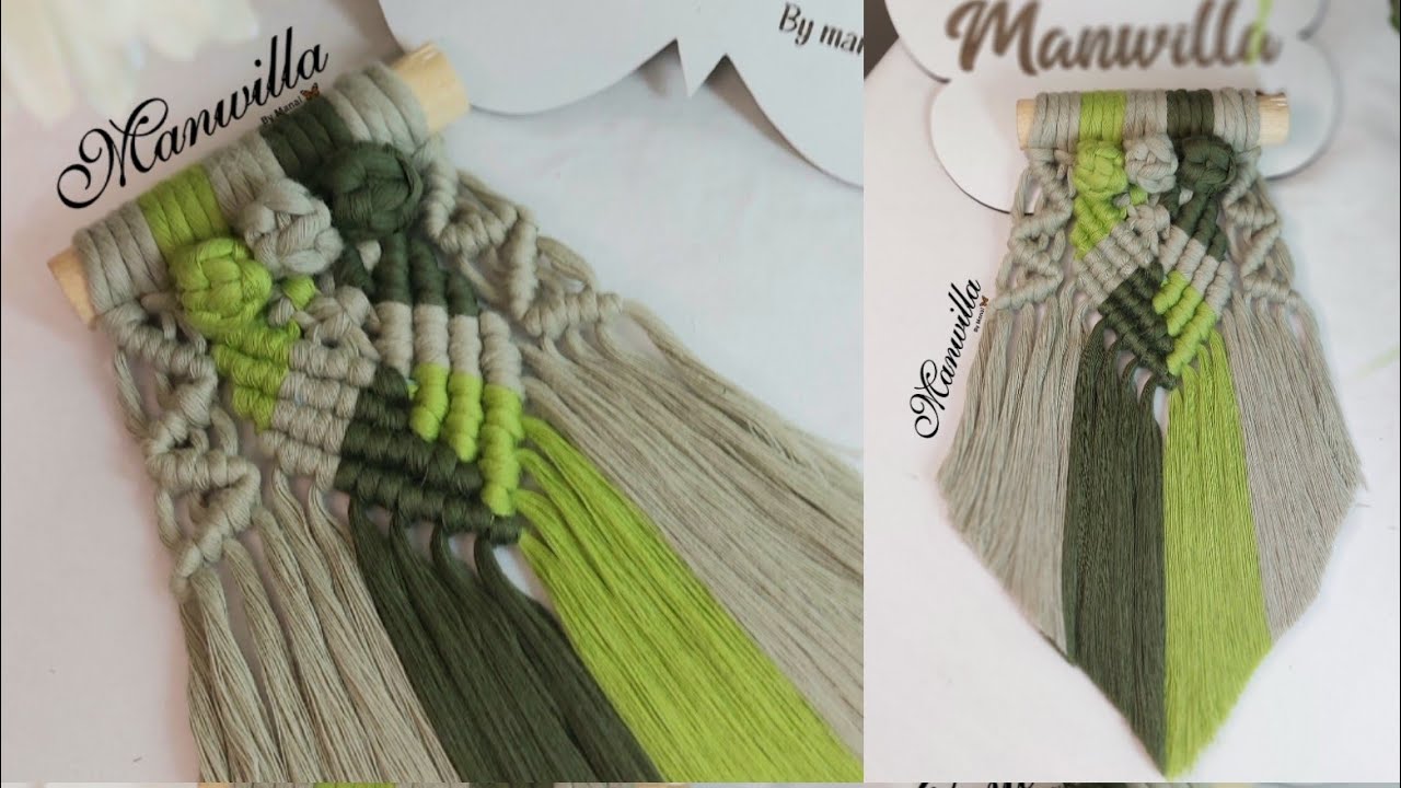 تعليم غرز المكرميه/ twine with manwilla 8/macrame/ manal_elmawardy