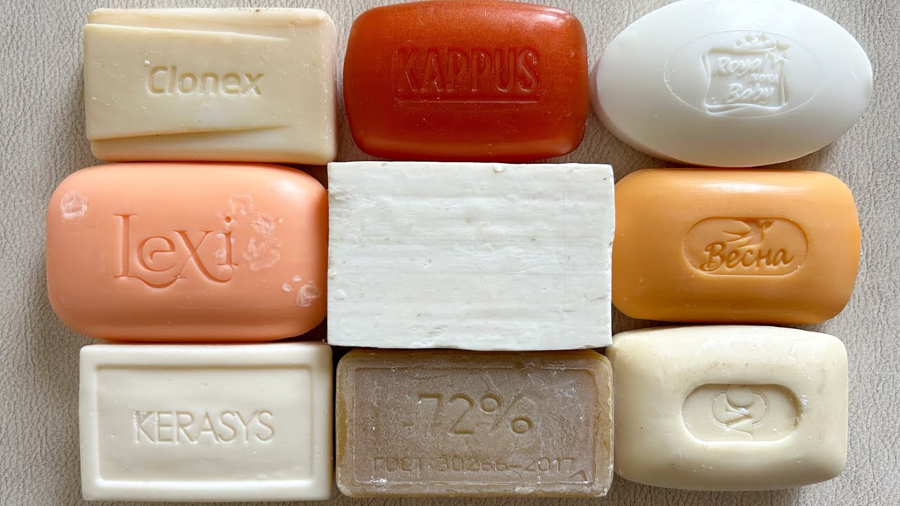 🍊🥥Asmr soap 🍑| cutting dry soap | carving soap | satisfying sounds | asmr sounds