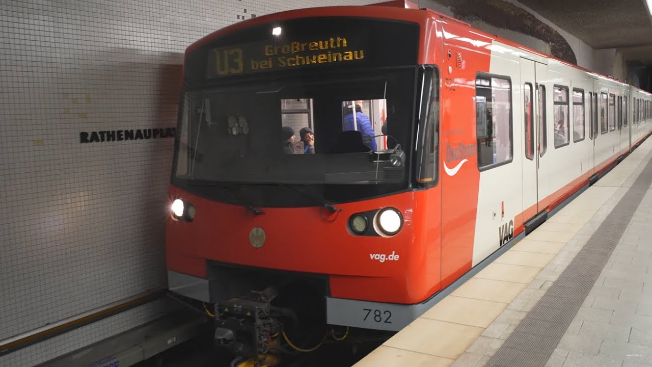 Germany, Nürnberg, U-Bahn ride from Kaulbachplatz to Rathenauplatz