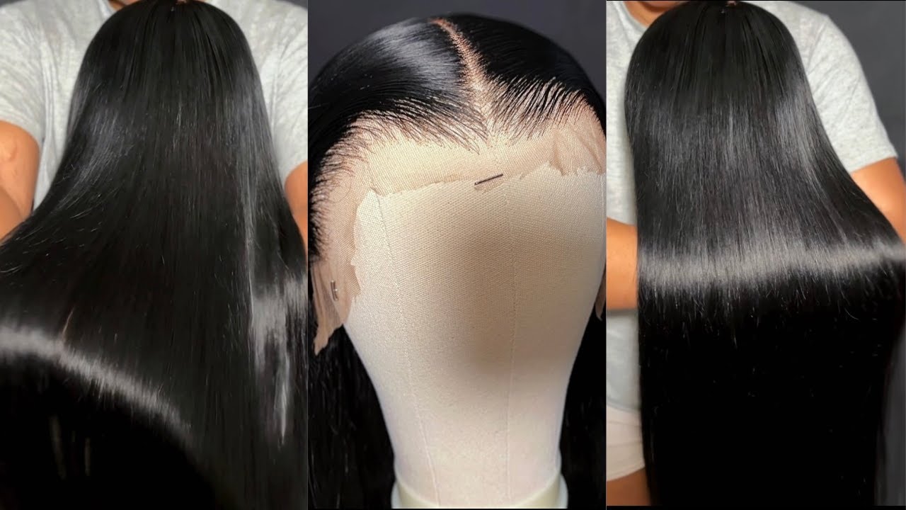 Как мне удалось выпрямить этот 40-дюймовый парик BONE STRAIGHT | Инструкция по выпрямлению фронта...