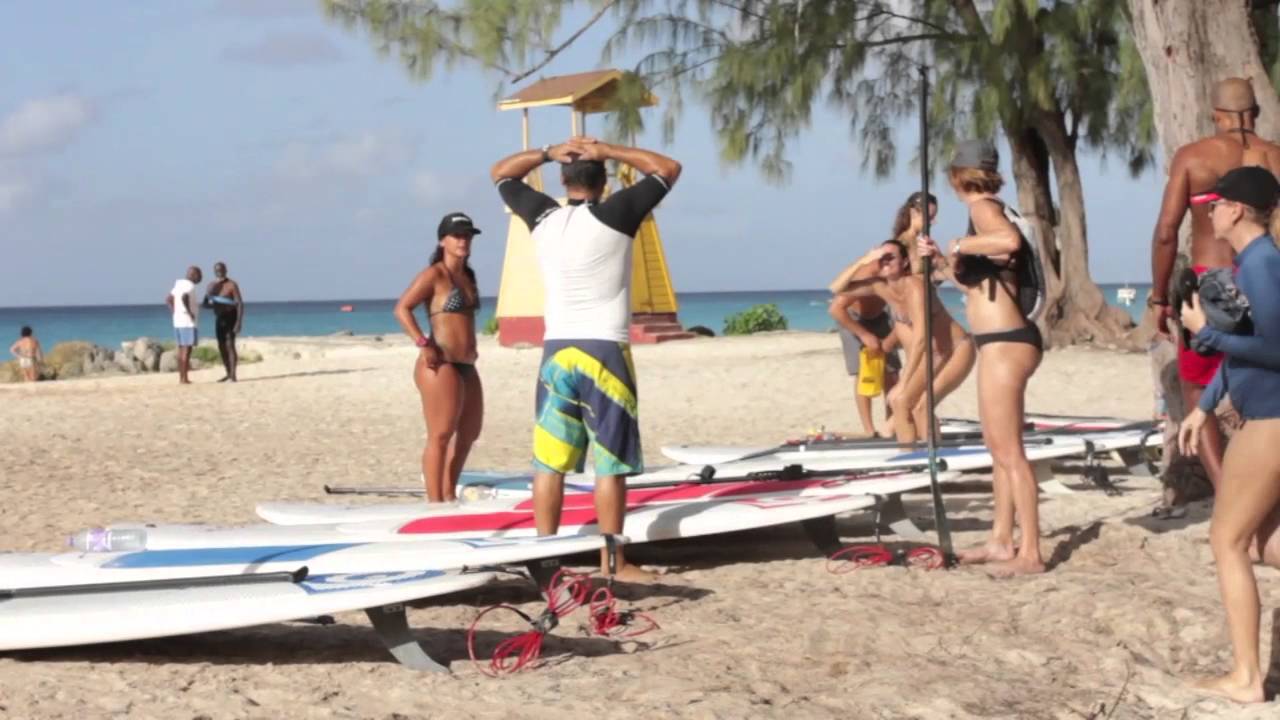 Girl SUP Power in Barbados