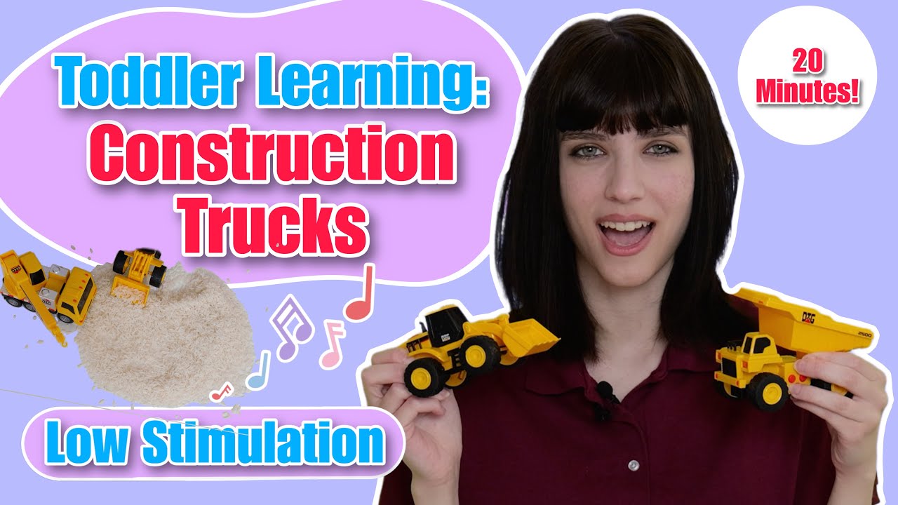 Toddler Preschool Learning | Low Stim | Construction Trucks, Firefighters, Counting, Songs & more!