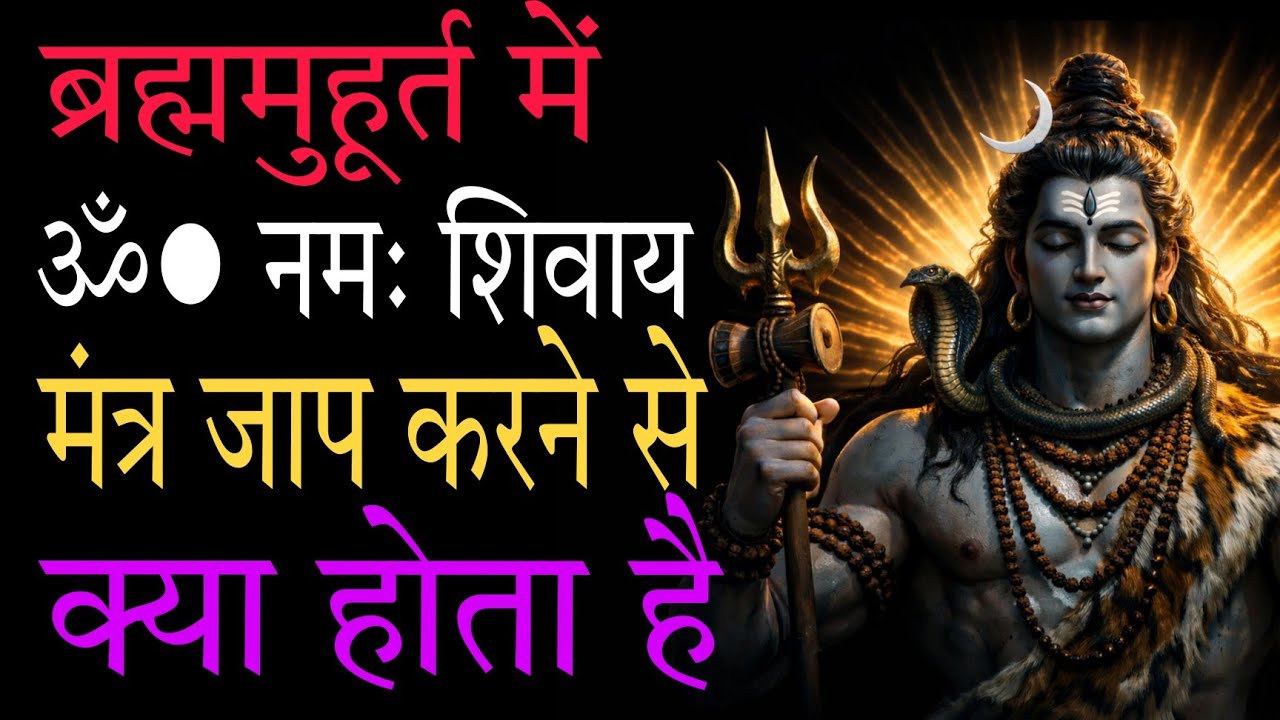 ब्रह्ममुहूर्त मे ओम नमः शिवाय' जाप क्यो  सबसे शक्तिशाली होता है? #mahadev#shiv