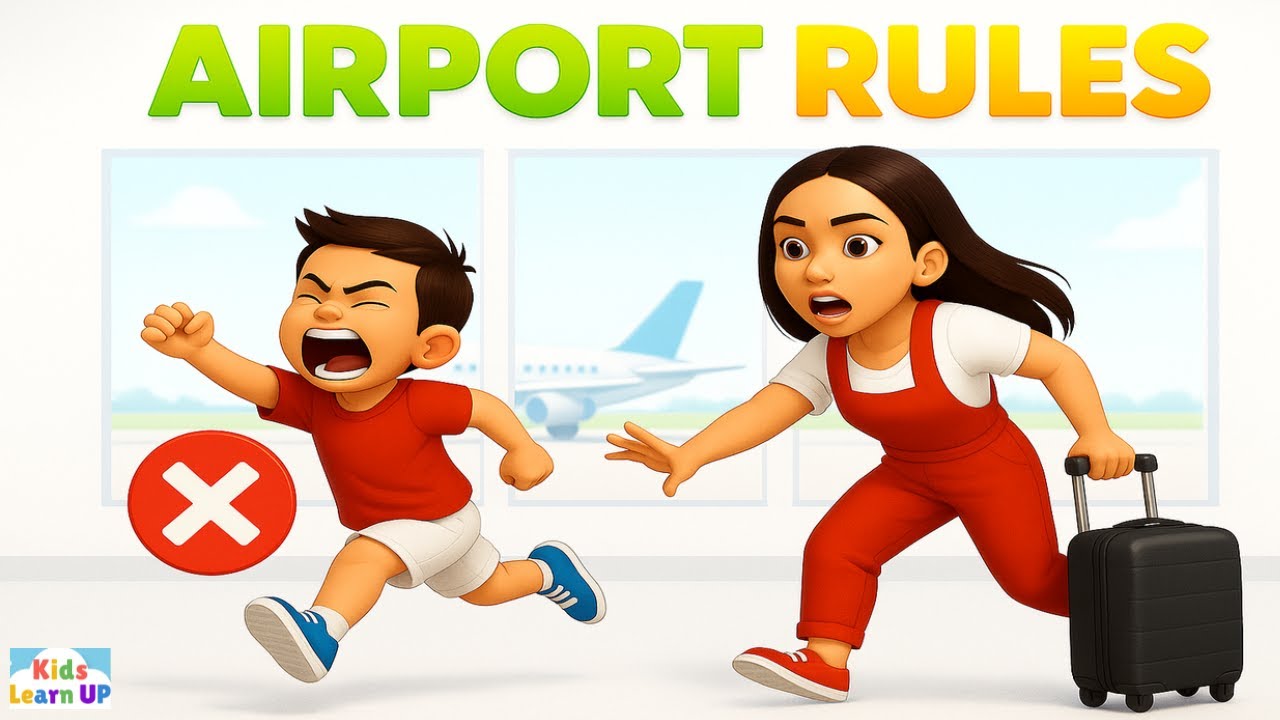 🎶Airport Safety Rules for Kids | Travel Behavior Song for Children