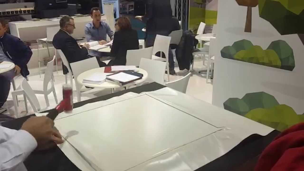 Come tensionare un telo sul profilo Cristal KT+ montaggio rapido - Viscom 2015