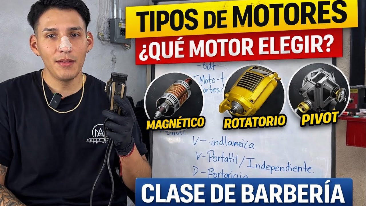Tipos de motores en máquinas de barbería | Clase completa para barberos