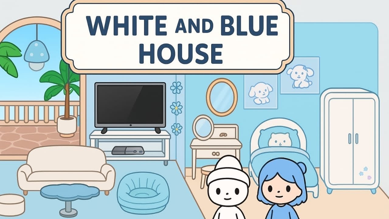 💙 Dreamy White & Blue House Makeover | Cozy Toca Boca Home 