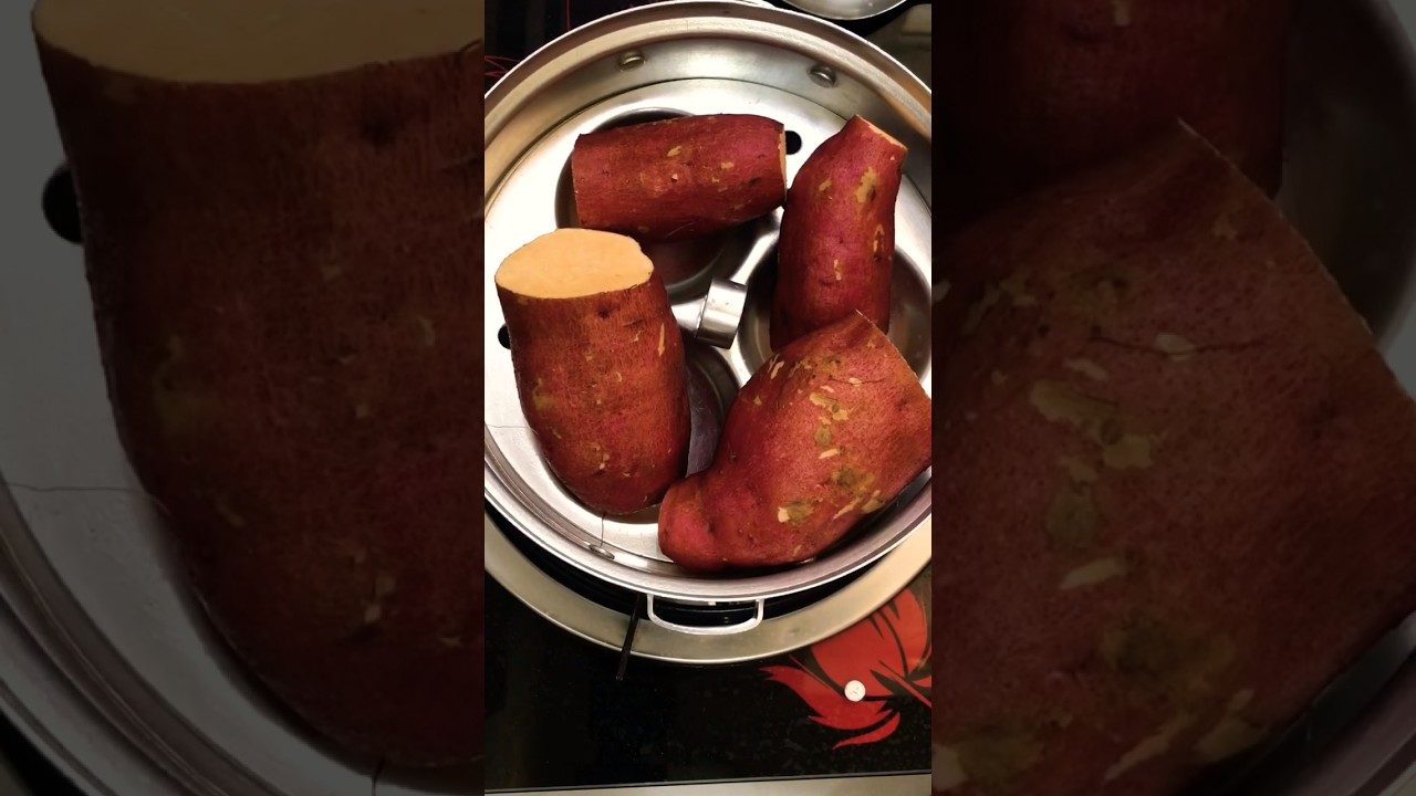How to boil Sweet Potato | Idly pot 10-15 mis only #healthy #sweetpotato #shortsfeed #shortsvideo