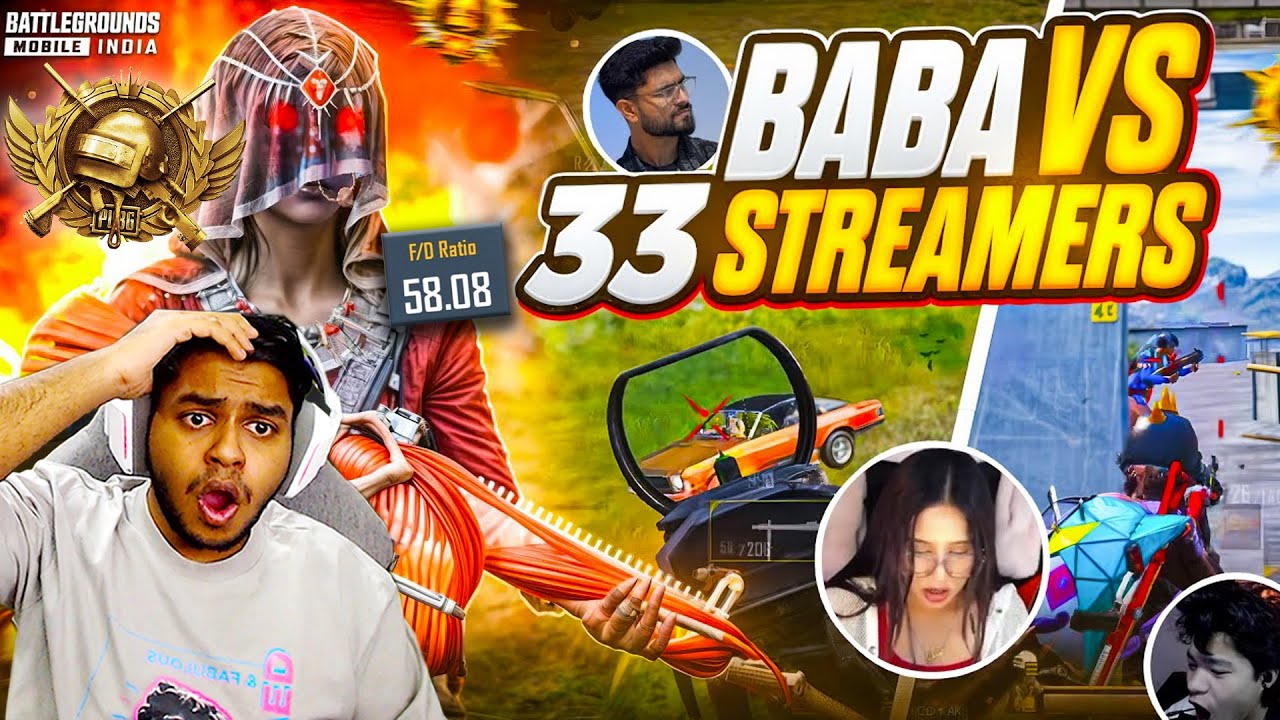 WORLD RECORD 60 KD M416 PLAYER EVEN 33 STREAMERS ARE SCARED?? CURRENT BABA BEST Moments PUBG Mobile