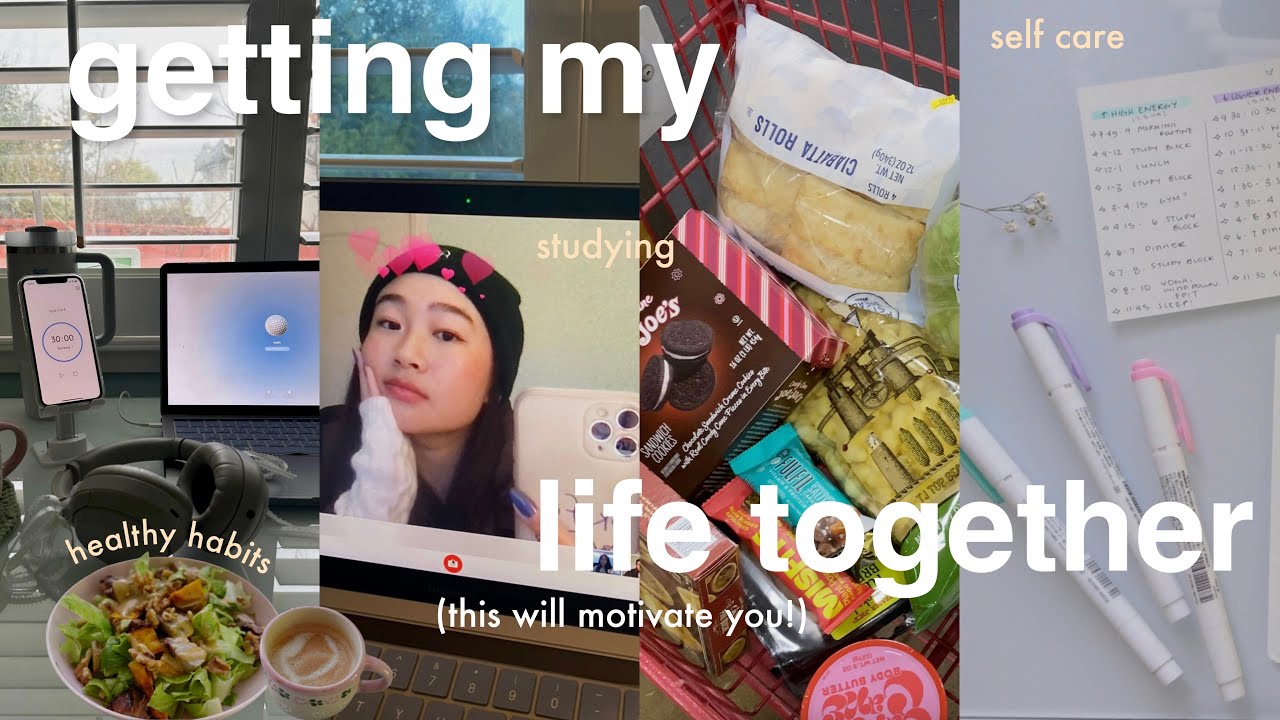 Getting My Life Together ౨ৎ✩ back to routine, organization, busy premed days, MCAT (re)study 🧸༘🌷